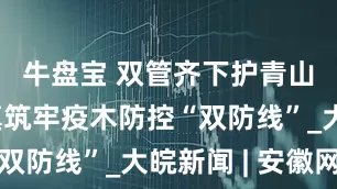 牛盘宝 双管齐下护青山！郑村镇筑牢疫木防控“双防线”_大皖新闻 | 安徽网